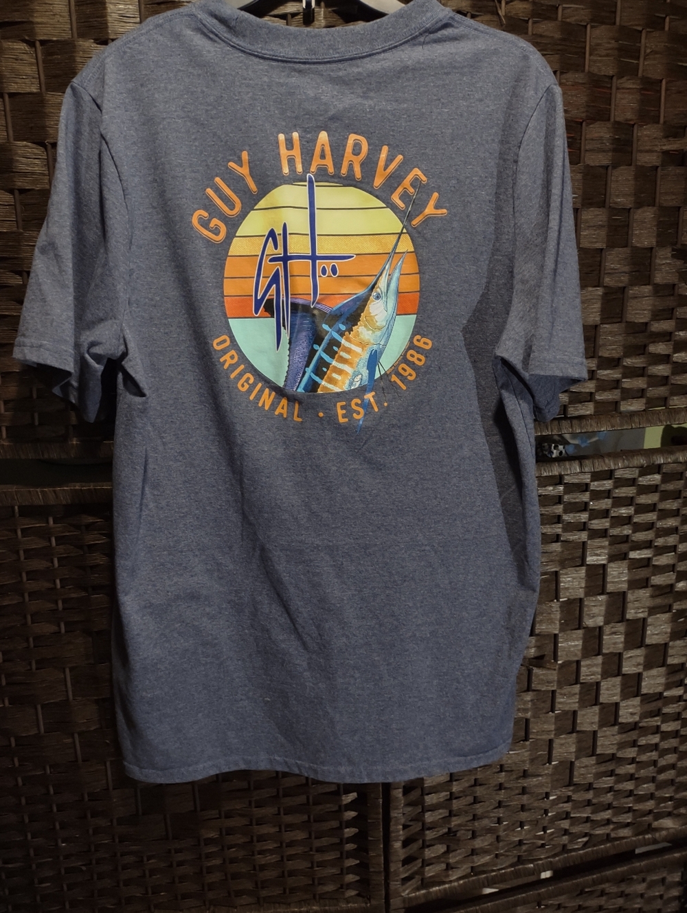 Guy Harvey Graphic Short Sleeve T Shirt Men's L